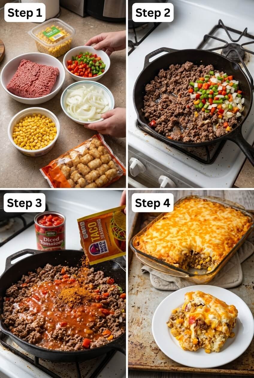 how to make John Wayne Casserole step by step