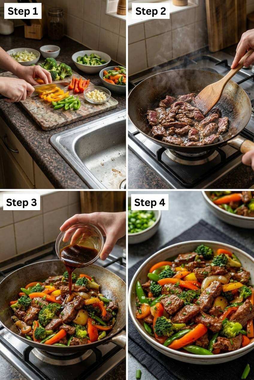 how to make Beef Stir Fry with Vegetables step by step