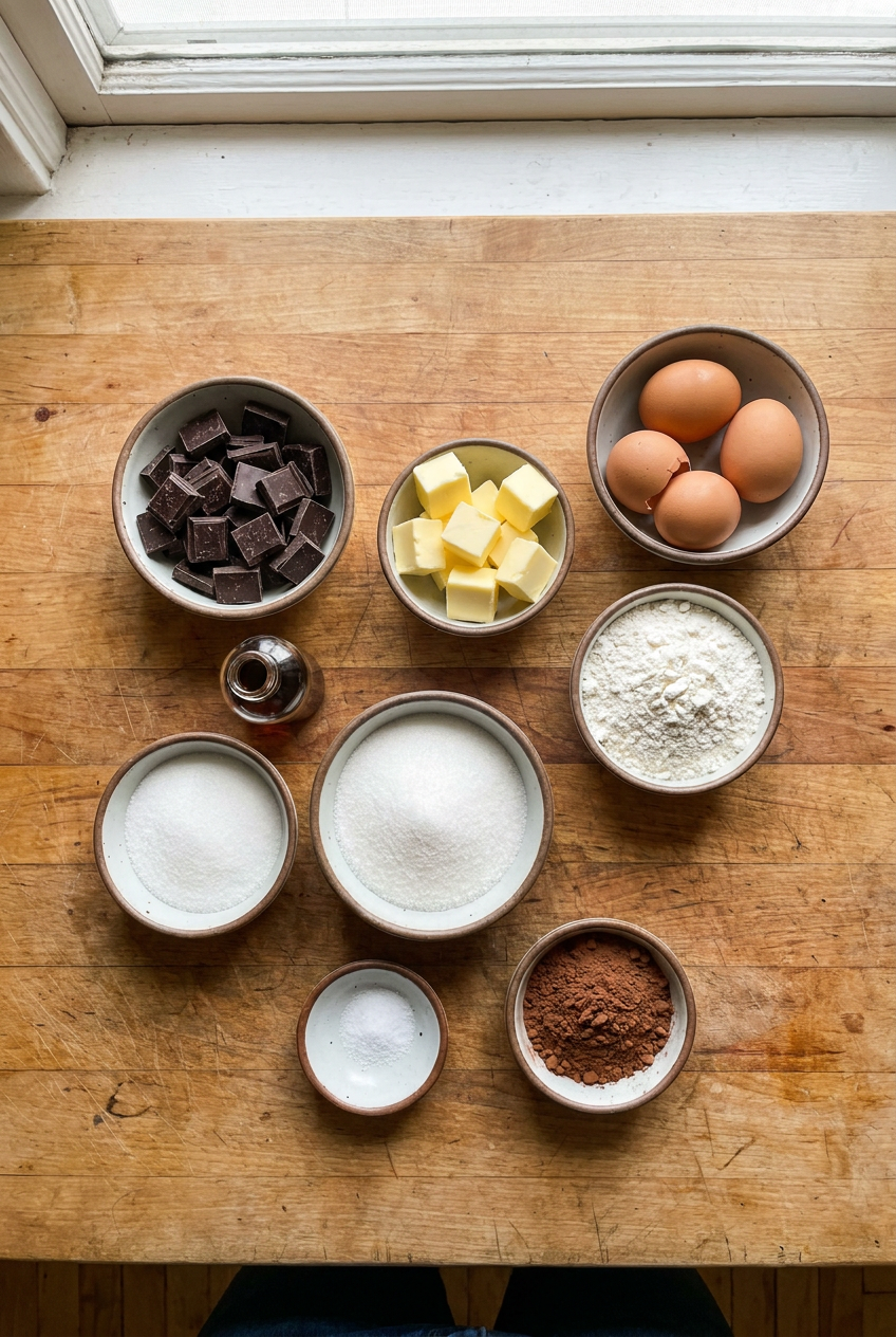 ingredients for Classic Chocolate Lava Cake