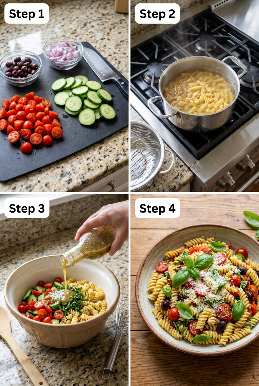 how to make Classic Italian Pasta Salad step by step