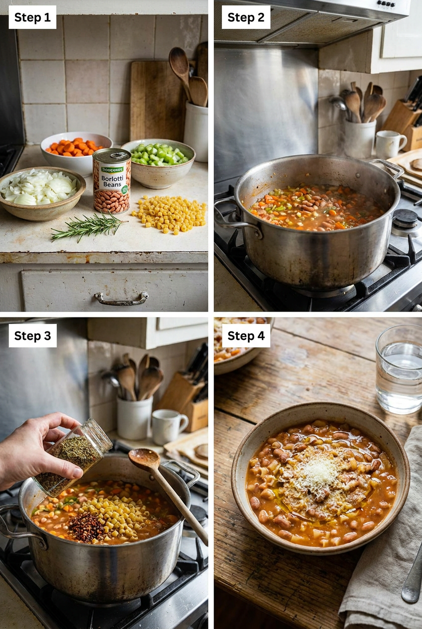 how to make Classic Pasta e Fagioli (Pasta Fazool) step by step
