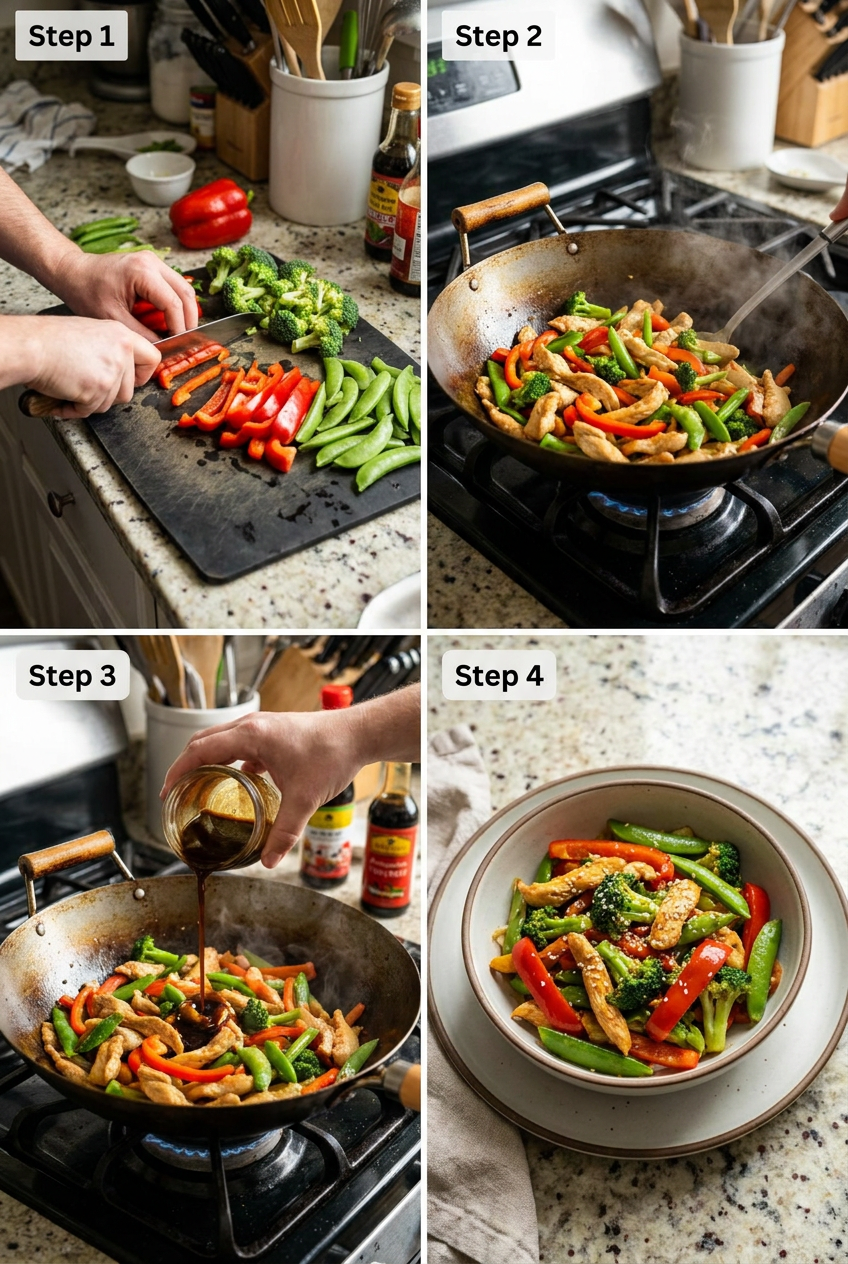 how to make Colorful Asian Vegetable Stir-Fry step by step