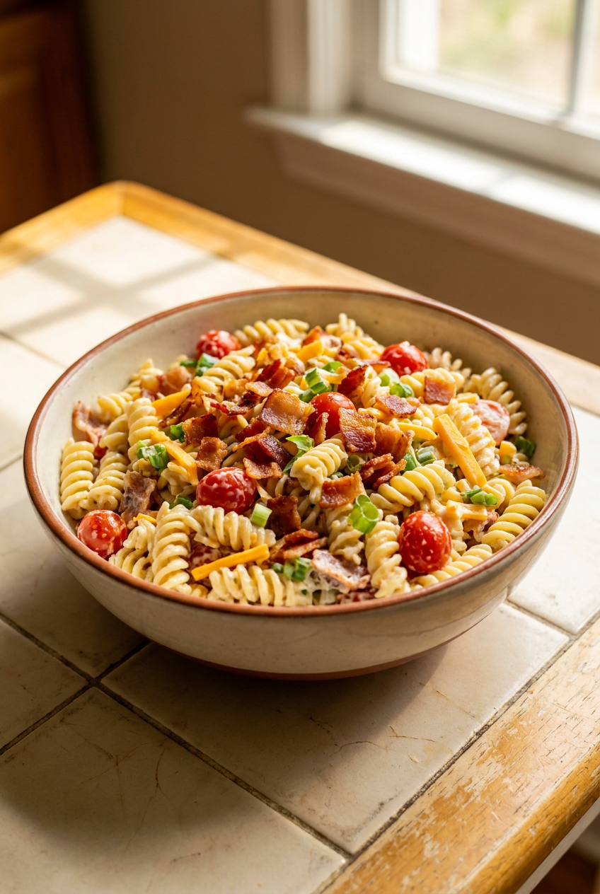 Crispy Bacon Ranch Pasta Salad