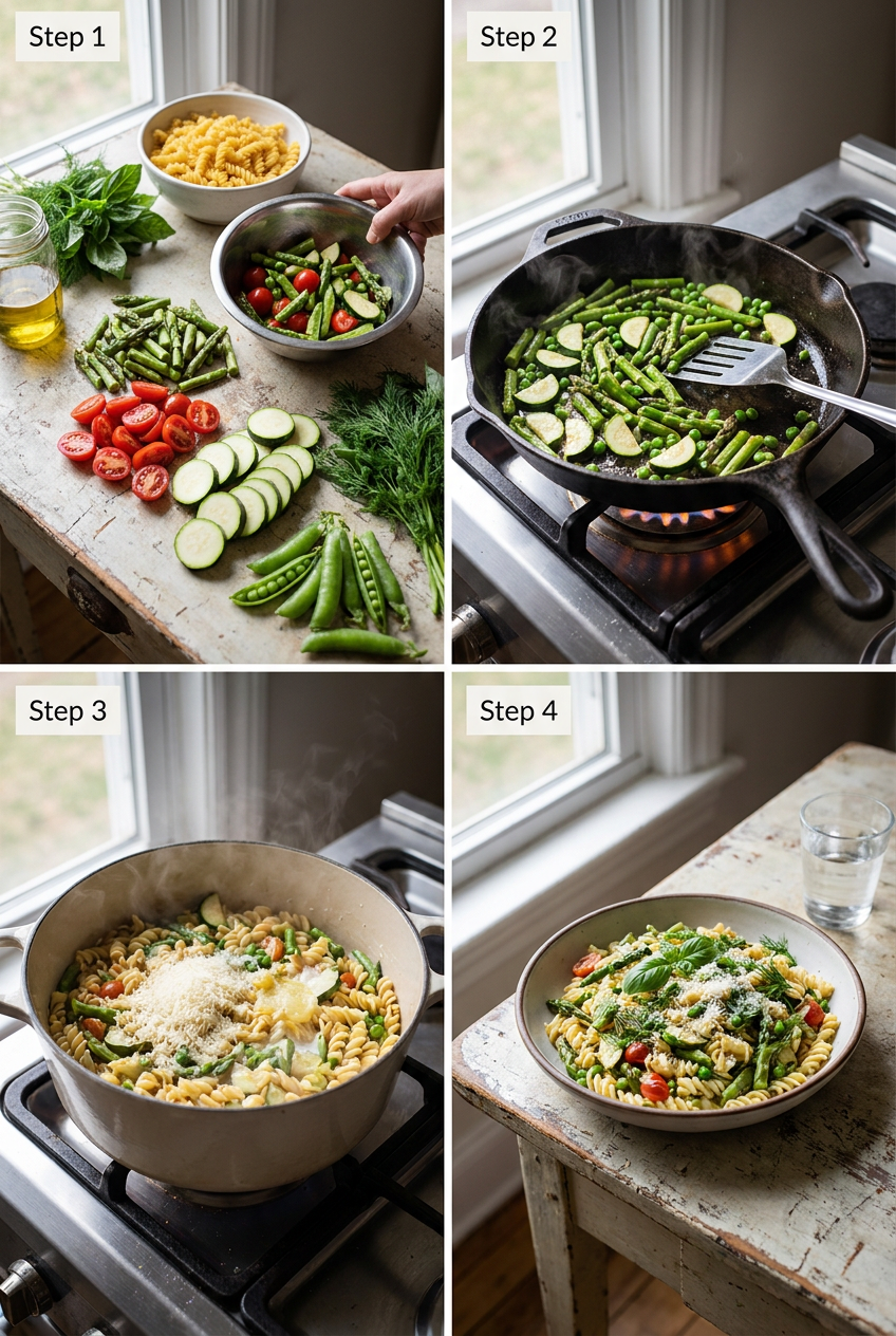 how to make Spring Radiance Pasta Primavera step by step